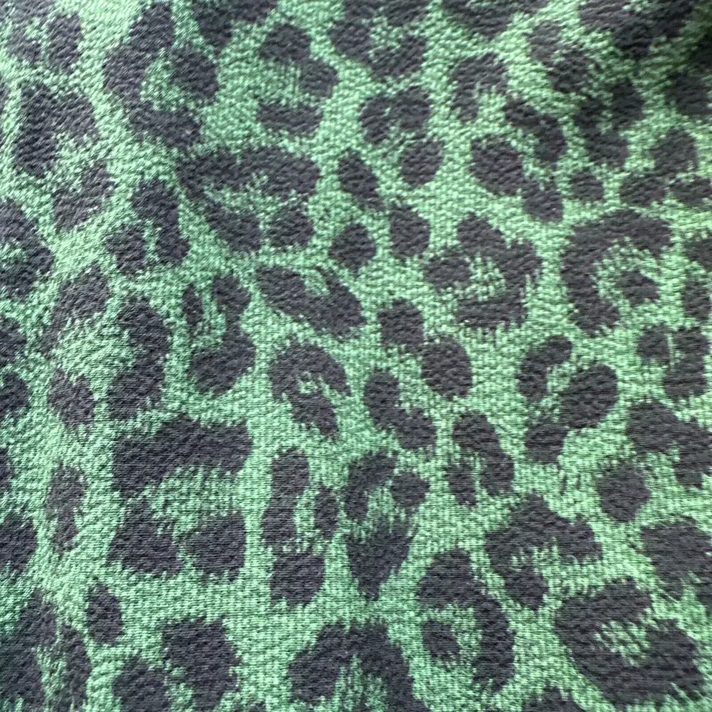 Micahel Kors Green Leopard Sleeveless Tunic Blouse Top Women's Size 2 Ruffle‎